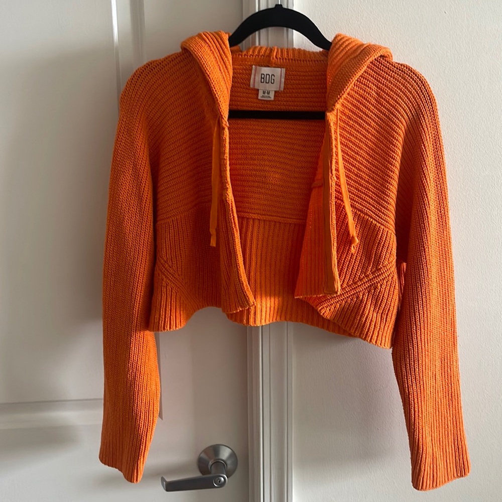 Urban Outfitters cropped orange cardigan